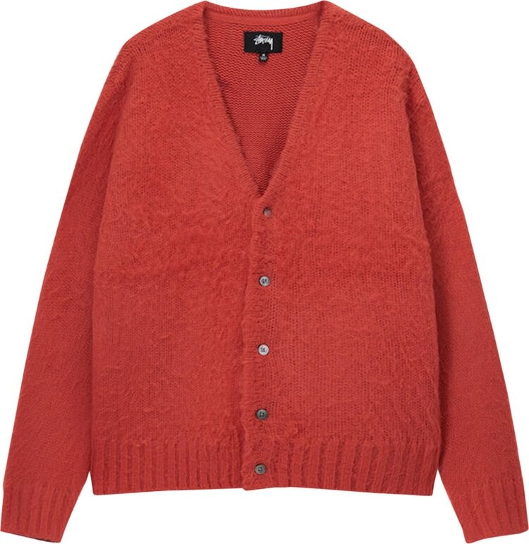 

Кардиган Stussy Brushed Cardigan Red, красный