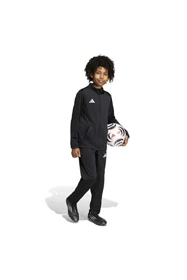 Детское спортивное пальто для девочек с принтом Adidas, Black/White — фото 3
