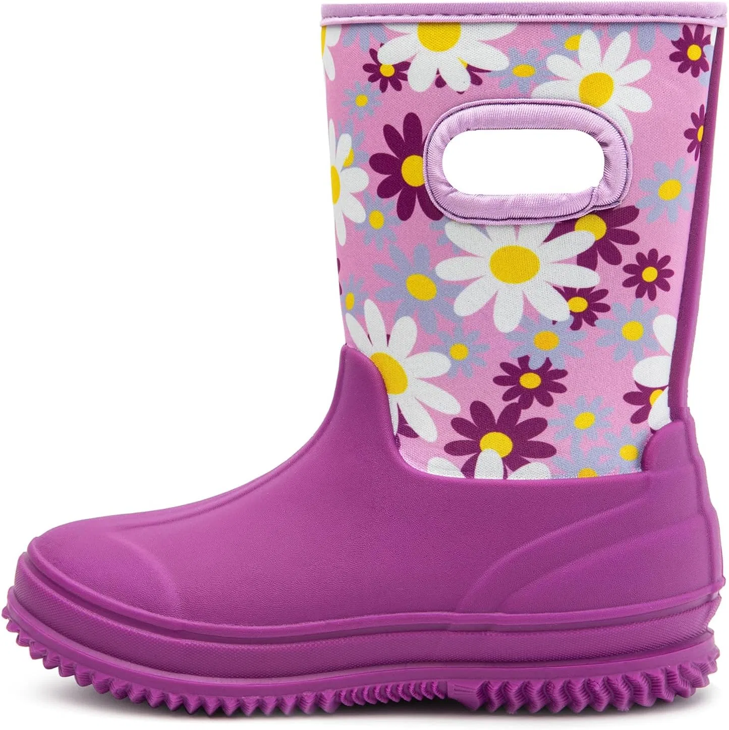 Детские сапоги для девочек водонепроницаемые HugRain, Flower Purple