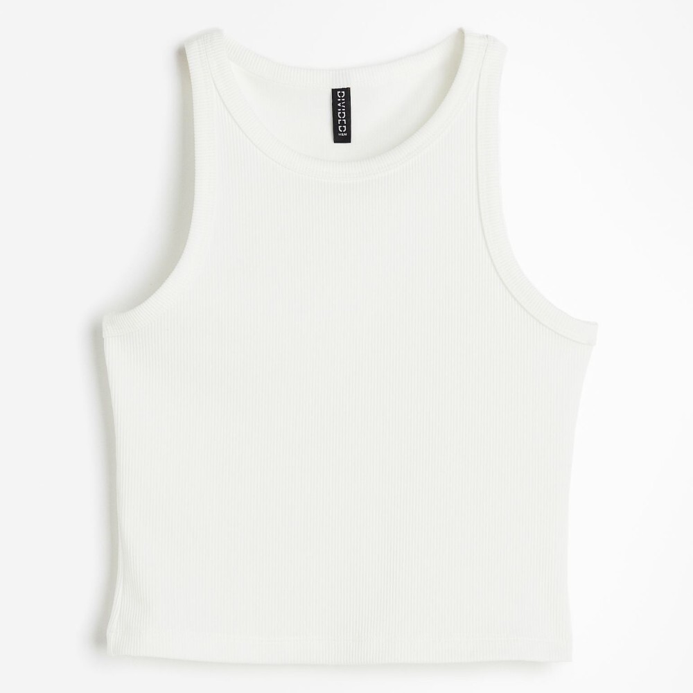 

Топ H&M Ribbed Tank, белый