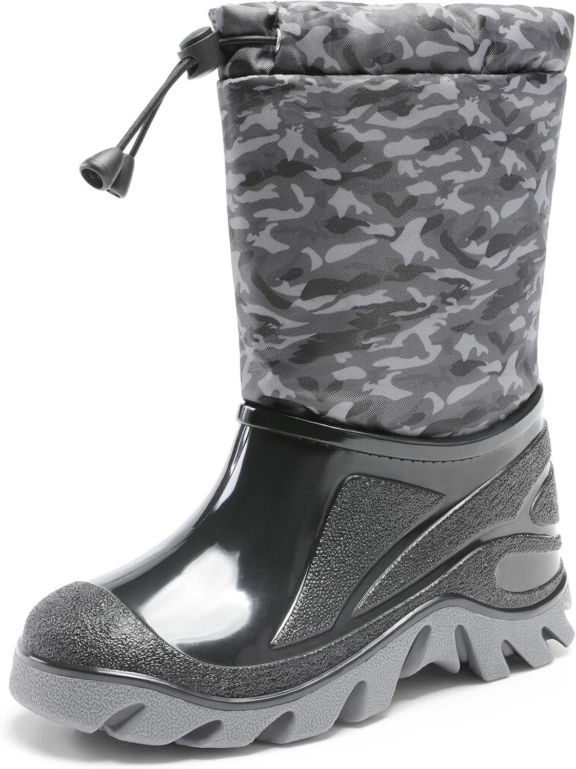 Детские зимние ботинки для мальчиков с защитой от влаги DREAM PAIRS, Gray/Black