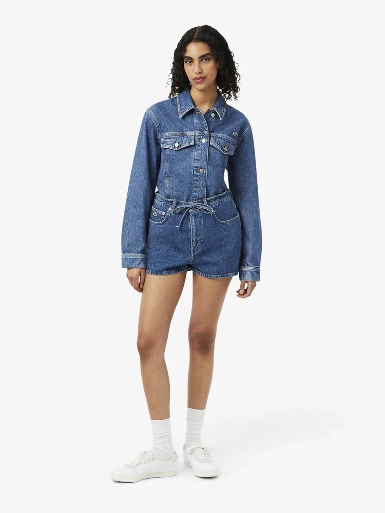 Шорты джинсовые LACOSTE Royal Blue на завязках