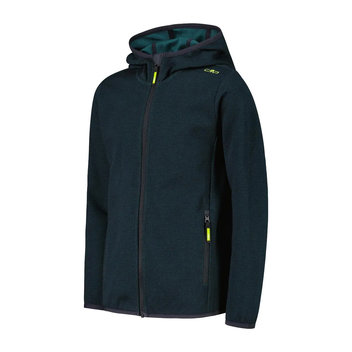 Детская флисовая куртка для мальчиков с капюшоном Kid Jacket Fix Hood Cmp, Navyblau Grun — фото 3
