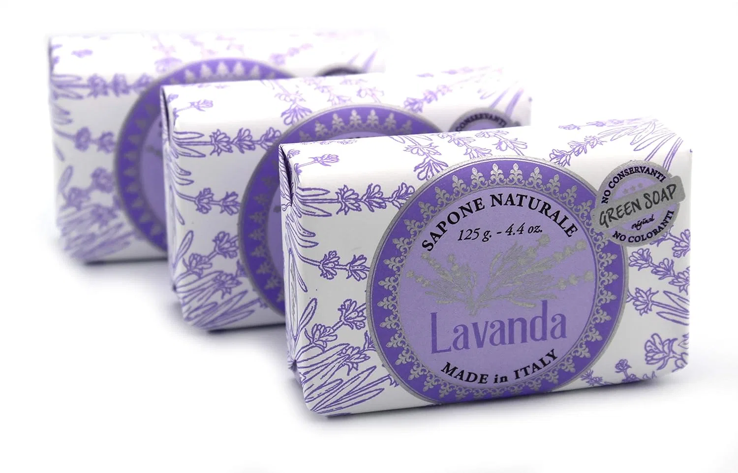 Мыло туалетное Lavender Soap, FISSI, набор 3 шт. по 125 г
