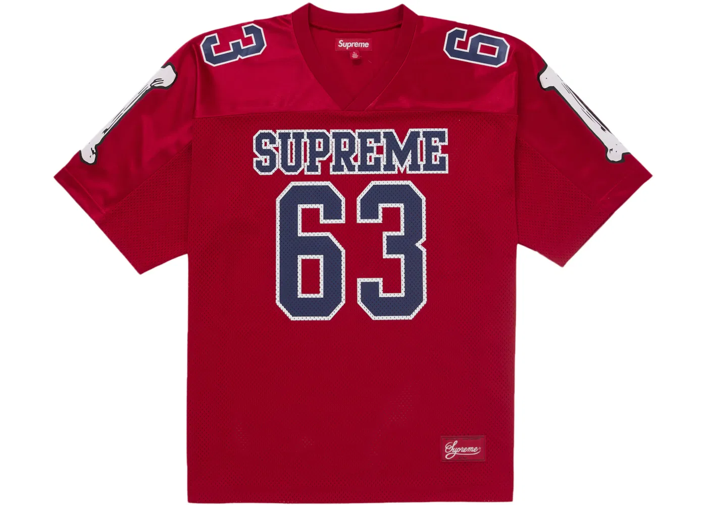 Мужская футбольная футболка с принтом Bones Supreme, Red