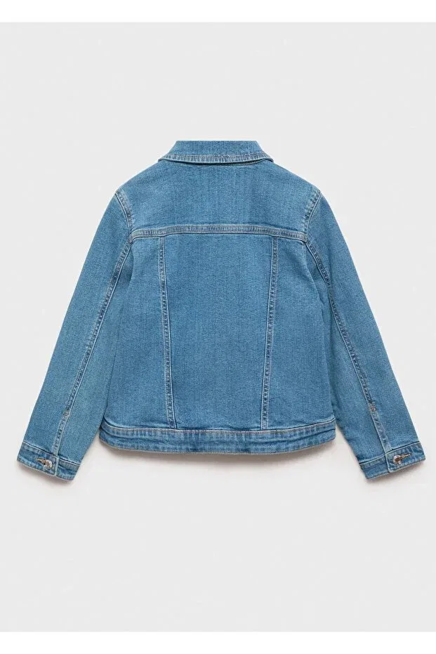 Детский джинсовый жакет Mango Kids, Dull Blue — фото 2