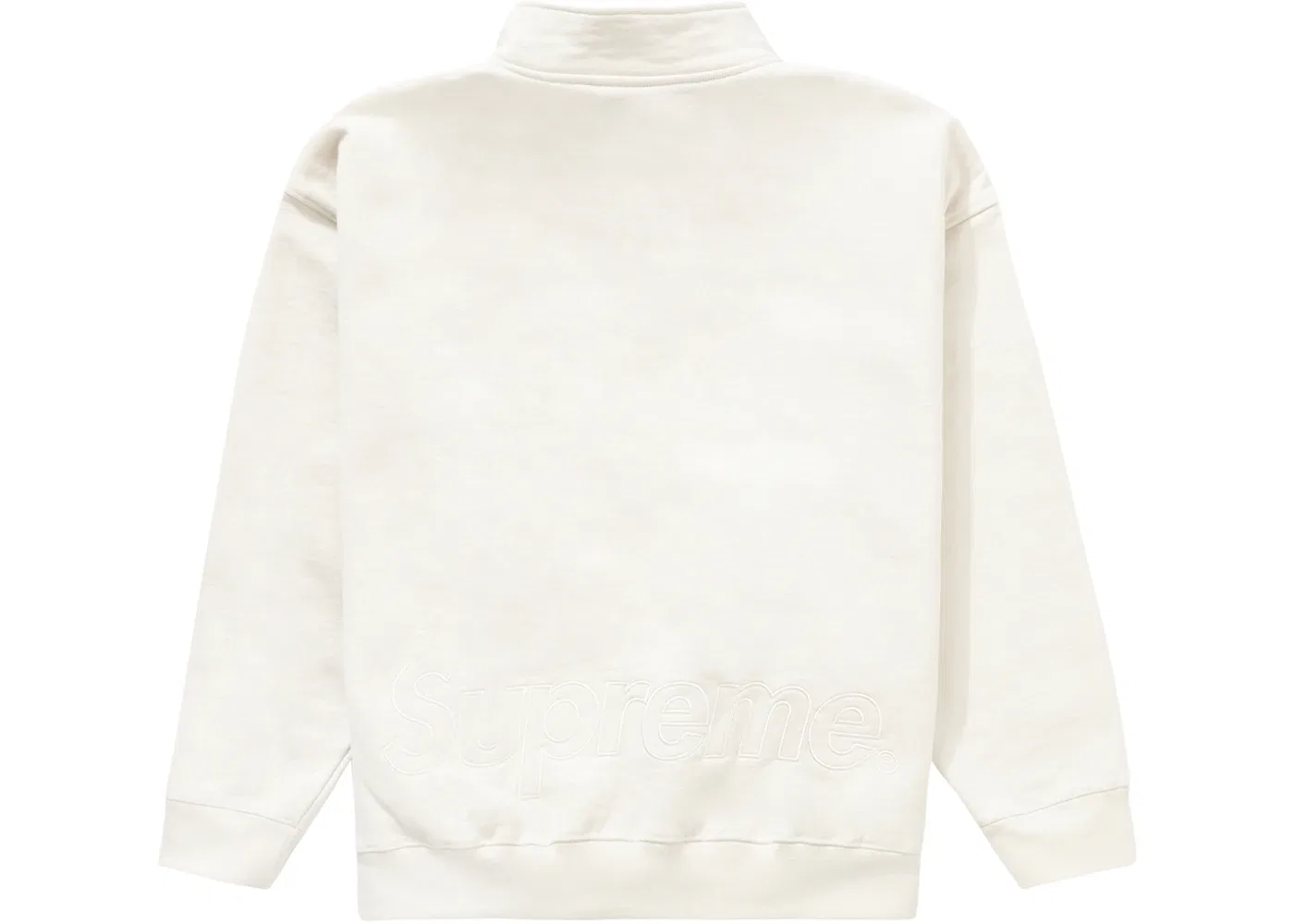 Мужской свитшот с принтом Supreme Washed Half Zip Pullover Stone, Stone — фото 3