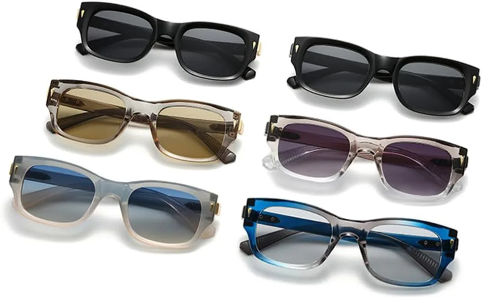 

Женские двухцветные солнцезащитные очки в стиле ретро, ​​мужские очки с заклепками, градиентные линзы, защита от ультрафиолета UV400 HPIRME, Black Golden Gray