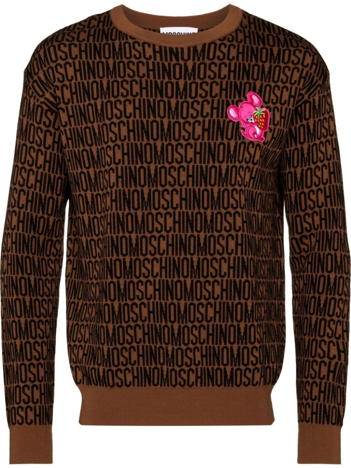 

Moschino джемпер с нашивкой-логотипом, коричневый