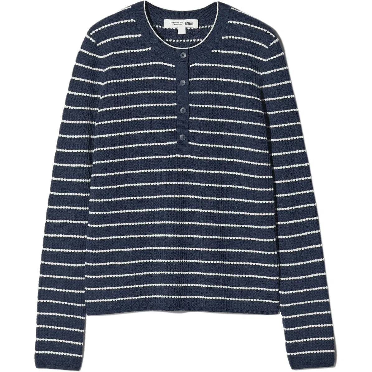 Женский джемпер с воротником-стойкой Henry Collar UNIQLO, Navy Blue