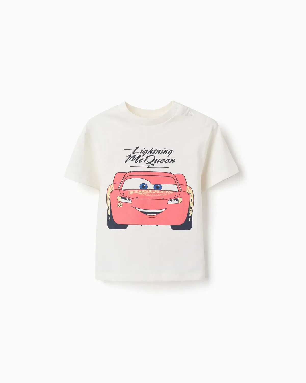Детская футболка для мальчиков с принтом Lightning McQueen Zippy, Blanco