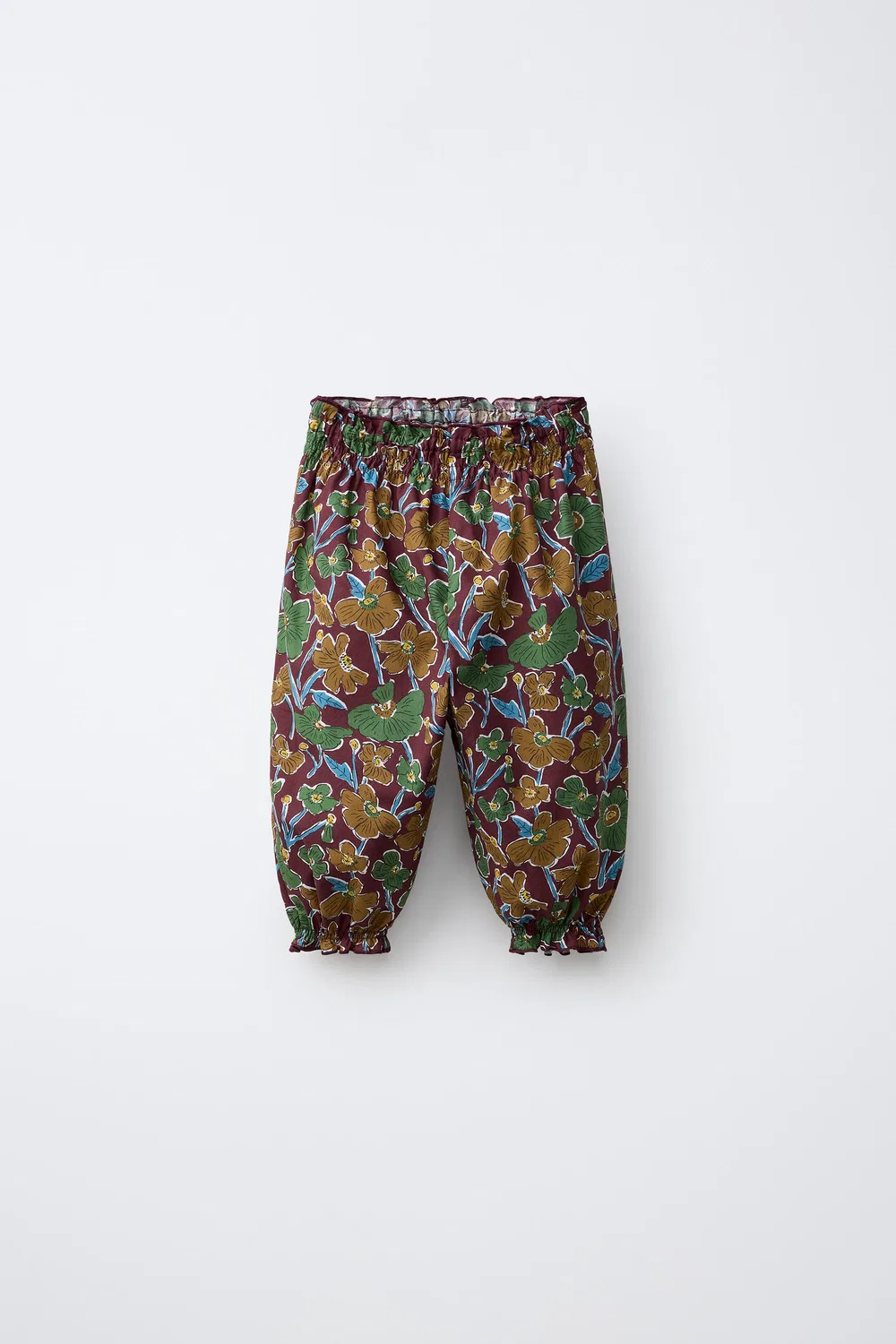 Свободные брюки с цветочным принтом, изготовленные из ткани Liberty. ZARA, Multicoloured