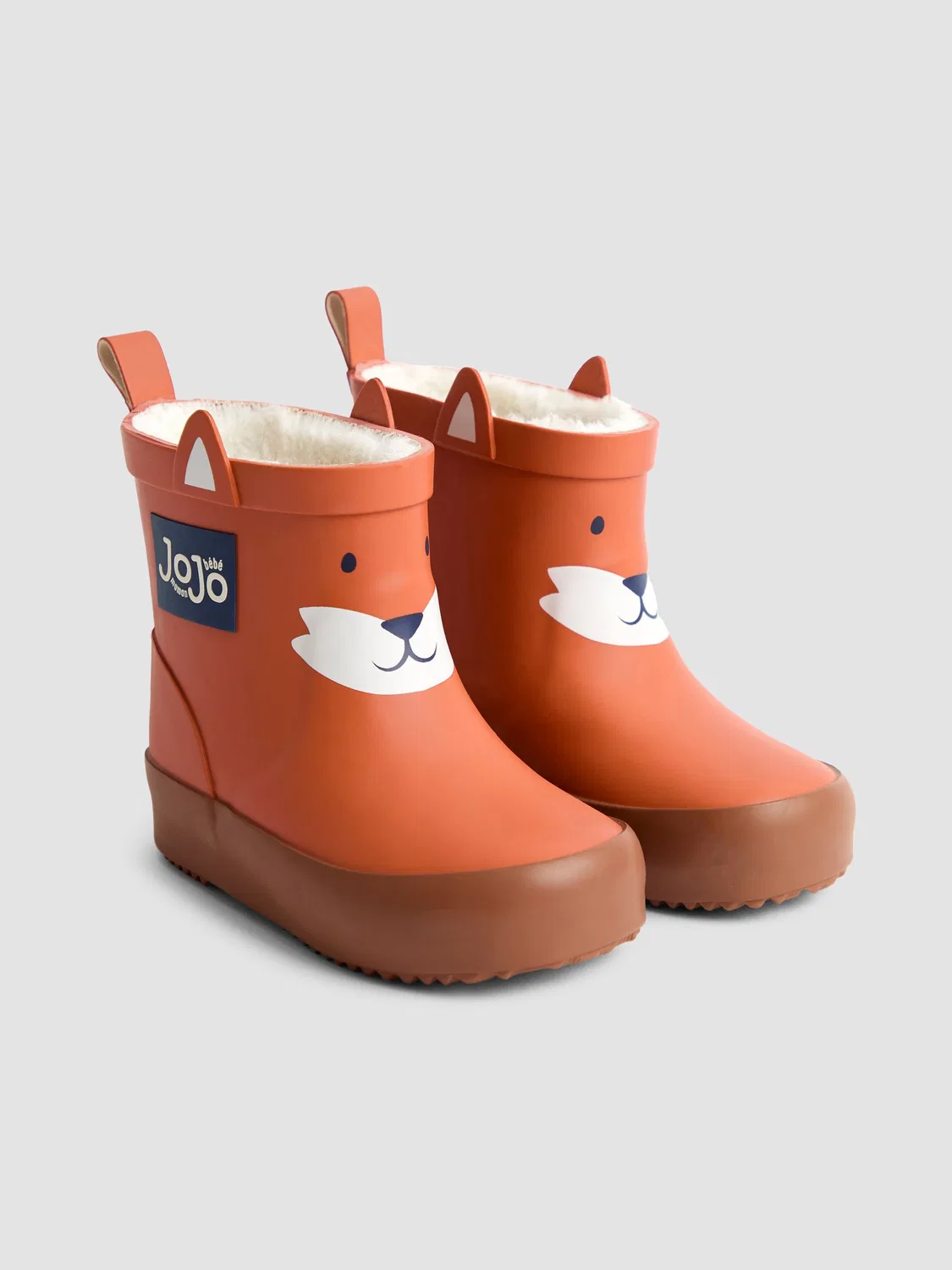 Резиновые сапоги JoJo Maman Bébé Fox Short Cosy Lined, оранжевый