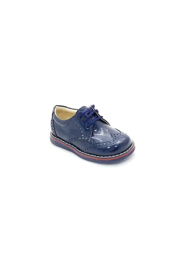 Детские оксфорды для мальчиков из лакированной кожи Happy Kids, Navy Blue