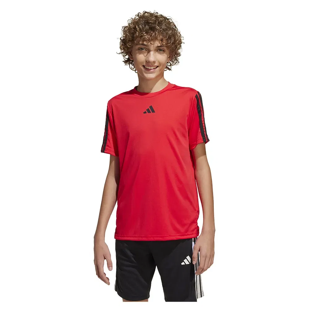 Детская футболка с коротким рукавом Train Essentials 3 Stripes Adidas, Red