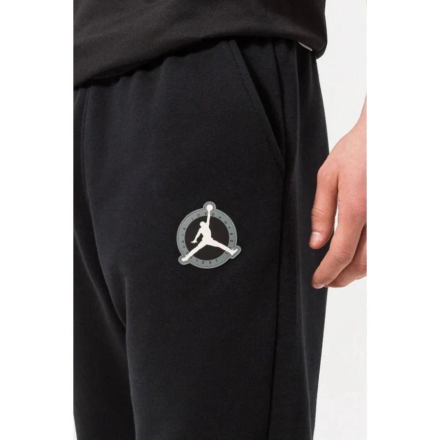 Спортивные штаны из футера с эластичным поясом Jordan Flight MVP HBR Fleece, Nike, Черный — фото 3