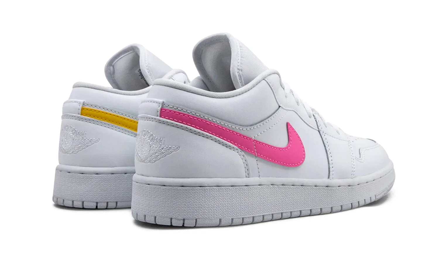 Детские кроссовки для мальчиков с принтом Air Jordan 1 Low (Gs) NIKE, White/Multicolor-Light Aqua — фото 3