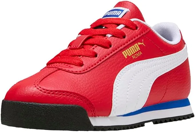 Детские кроссовки для мальчиков с шнуровкой Roma 24 PUMA, Red — фото 2