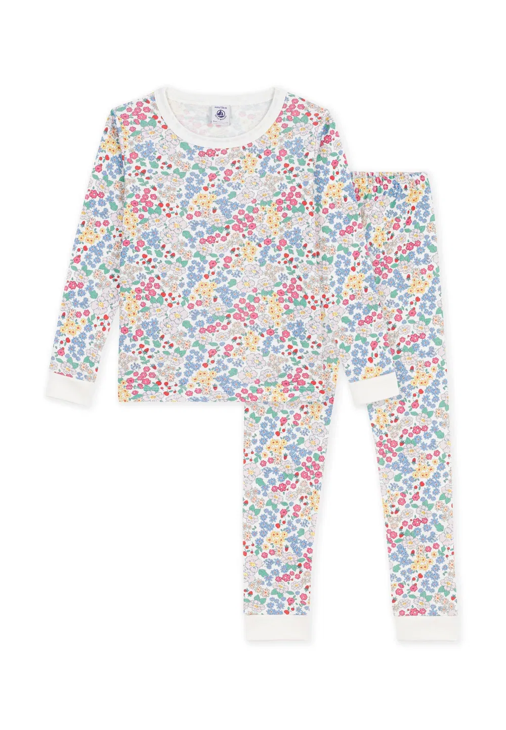 Комплект - пижамный комплект Petit Bateau, Marshmallow Charmi Multico