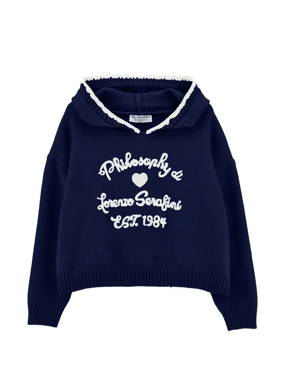 Худи с вышитым логотипом Philosophy Di Lorenzo Serafini Kids, синий