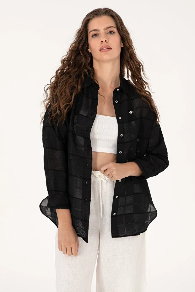 Женская рубашка с длинным рукавом U.S. Polo Assn., Black