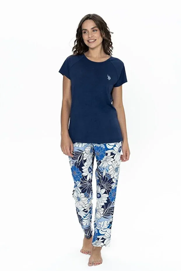 Женский комплект пижам с коротким рукавом U.S. Polo Assn., Navy Blue