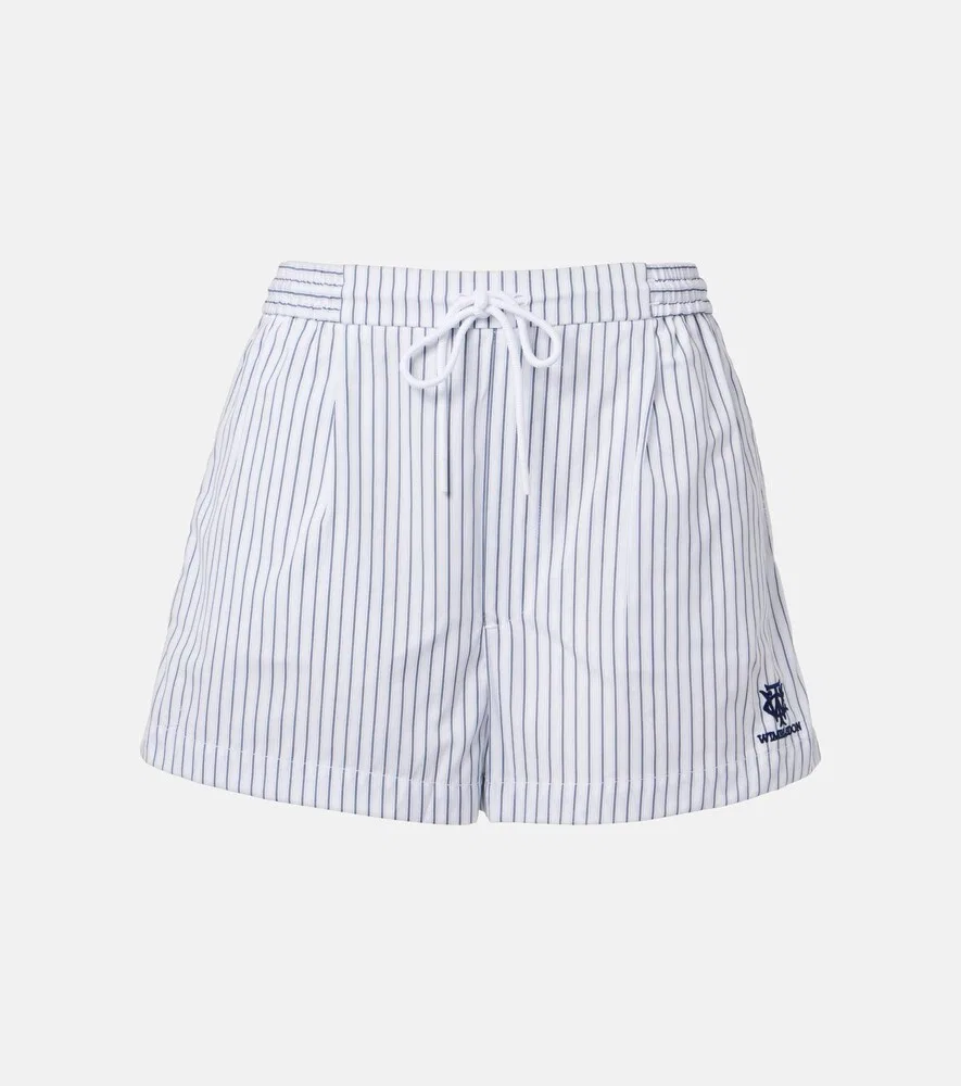 Полосатые хлопковые шорты Wimbledon Polo Ralph Lauren, белый