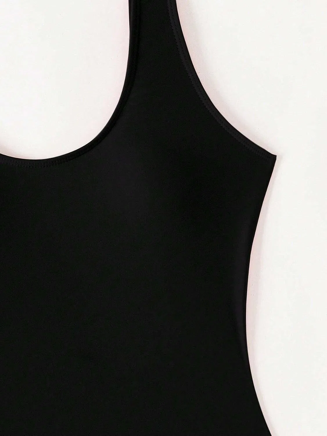 Женский цельный купальник с высокой талией Monokini, Black — фото 4
