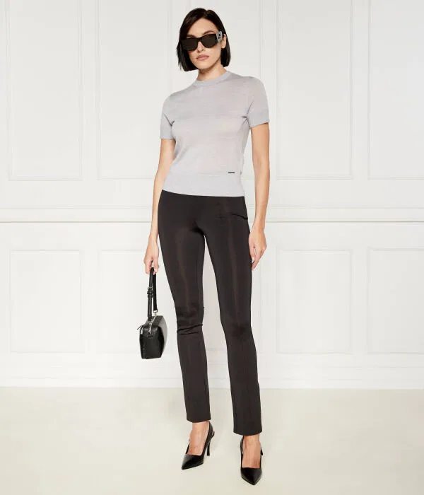 Женские брюки-сигареты с зауженным кроем Calvin Klein, черный — фото 2
