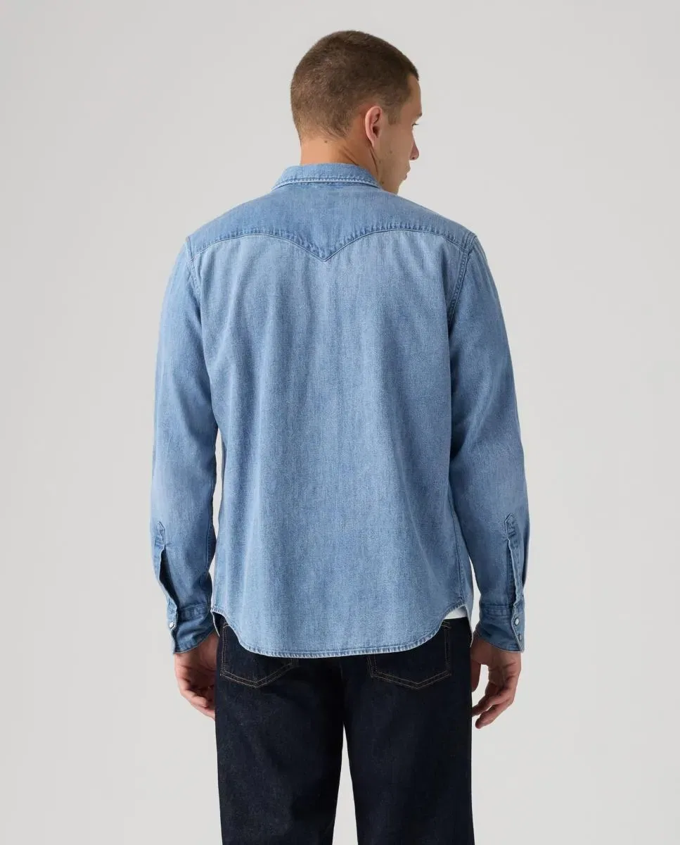 Мужская джинсовая рубашка с длинным рукавом Levi's, Azul Claro — фото 2