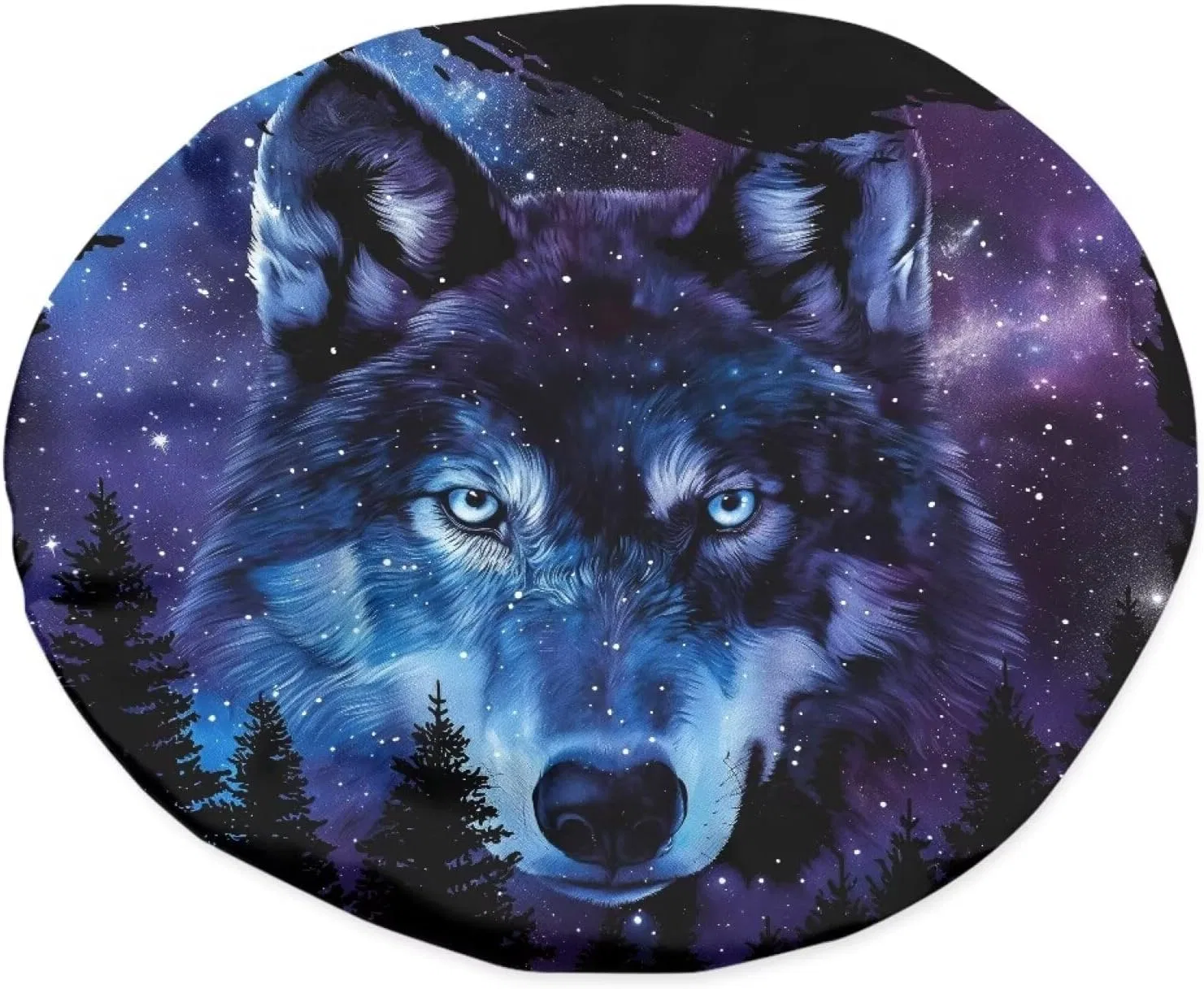 Детская шапочка для сна Snilety, Двойной слой, Регулируемая, Wolf Galaxy — фото 4