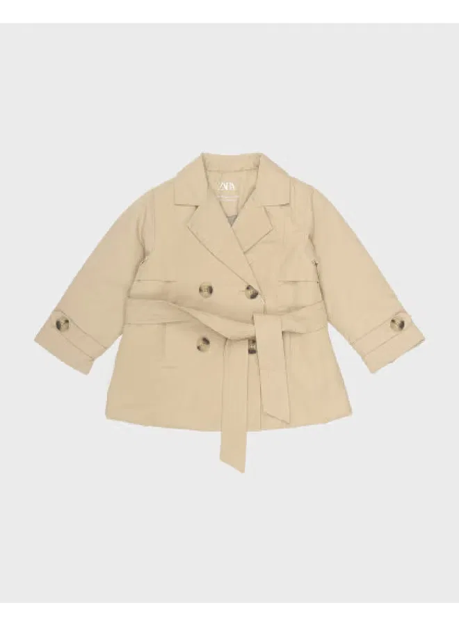 Тренч утепленный комфортный Zara, хаки