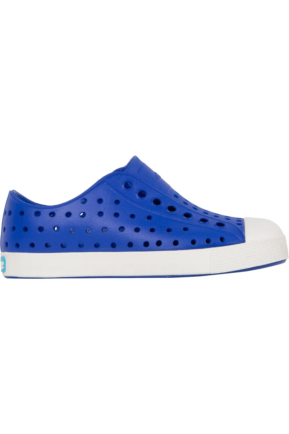 Кеды детские водонепроницаемые Jefferson Slip-On Native Shoes, Uv Blue/Shell White — фото 3
