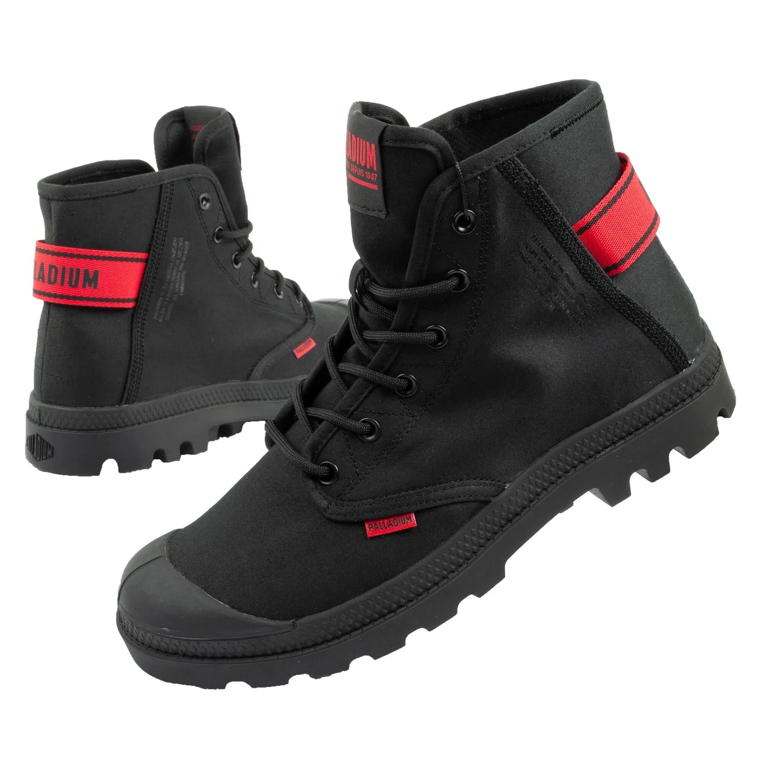 Детские высокие кеды Palladium Pampa Hi Dare, Schwarz Rot