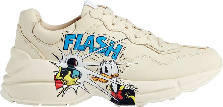 Кроссовки Disney x Gucci Wmns Rhyton Donald Duck, белый — фото 2