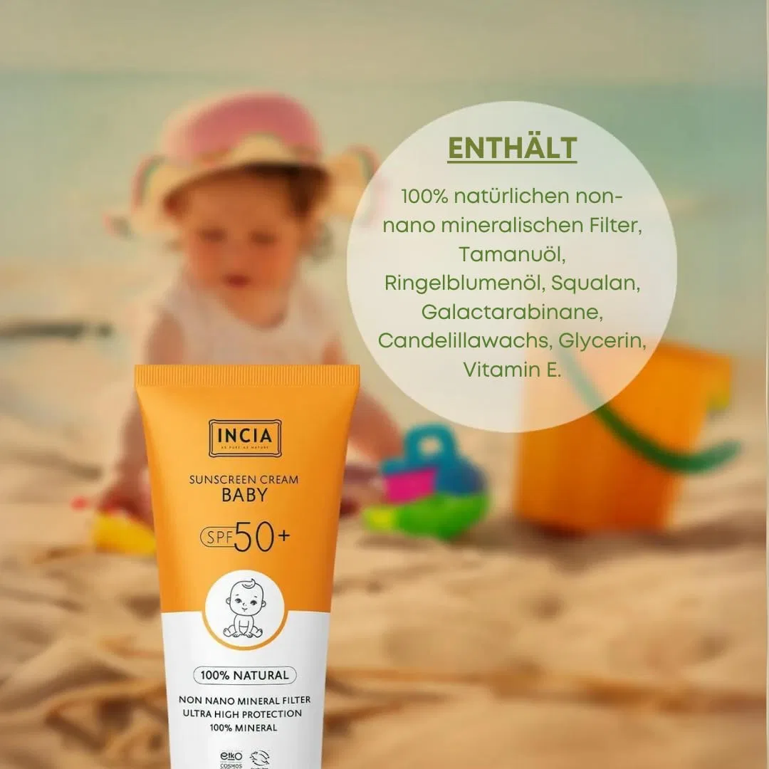 Натуральный солнцезащитный крем для младенцев и детей SPF50 от INCIA Incia — фото 2