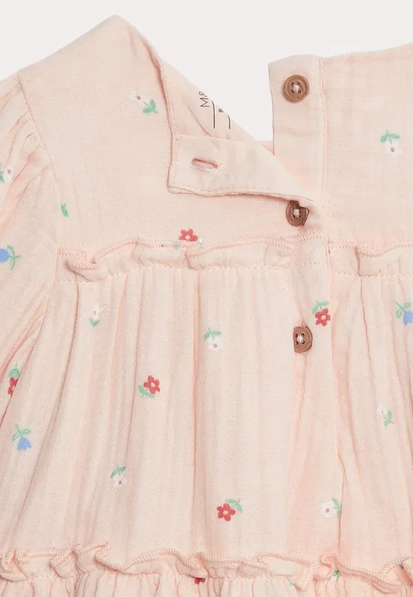 Комплект из платья и штанишек с принтом Floral outfit Marks & Spencer, pink, розовый — фото 3