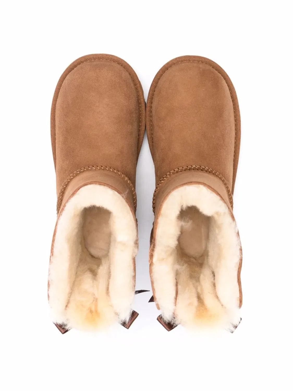 Ботинки до щиколотки с бантом UGG, коричневый — фото 3