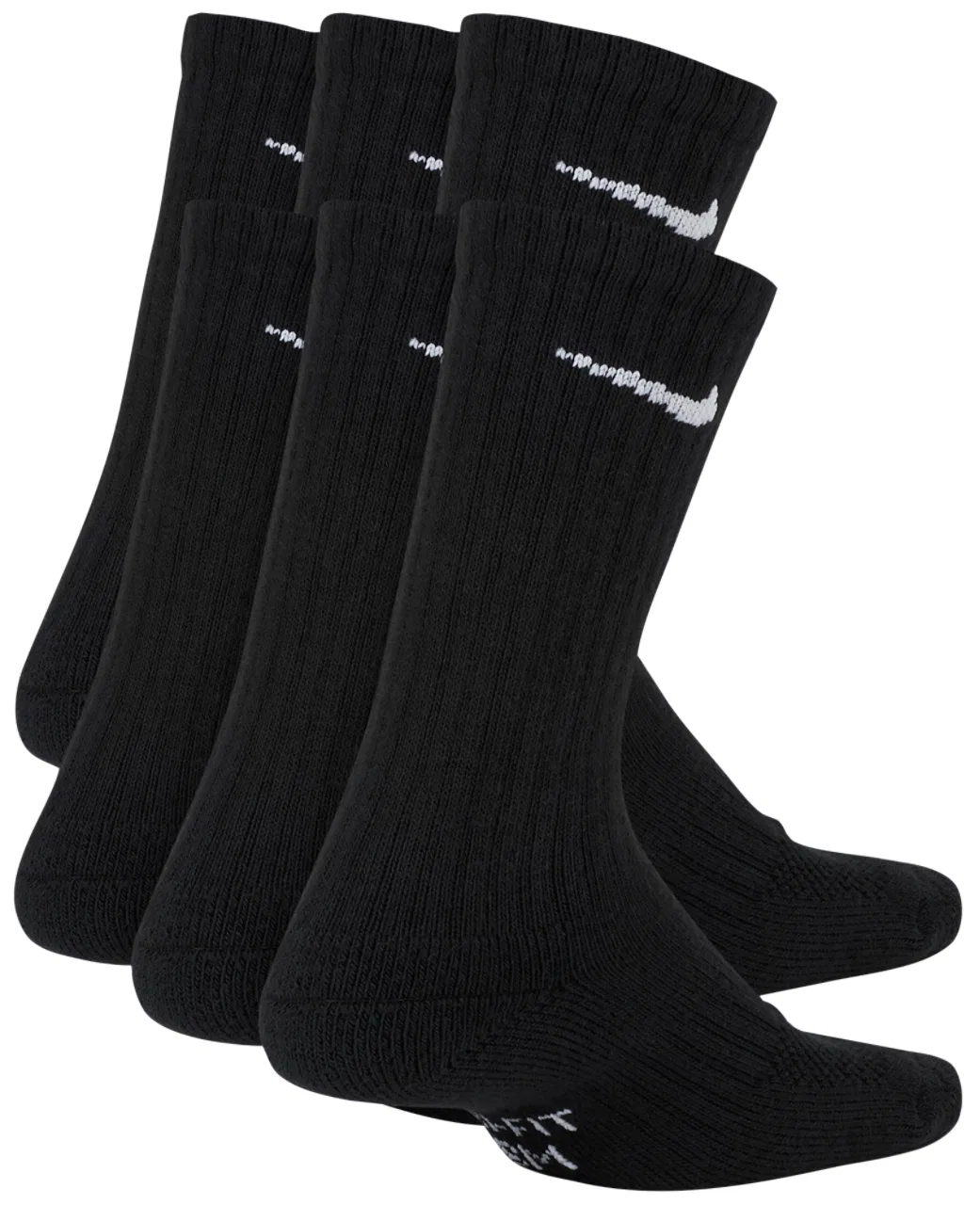 Носки для мальчиков 6 Pack Cushioned Crew Nike, черный/белый — фото 3
