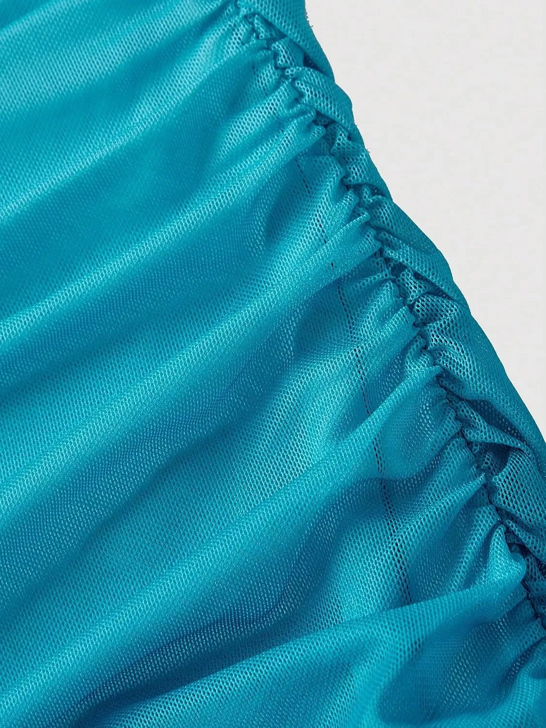 Женское повседневное платье миди с асимметричным вырезом и драпировкой, Blue — фото 2