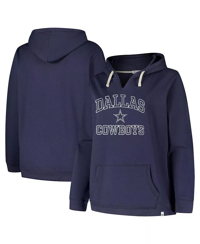 

Женская темно-синяя толстовка с капюшоном Dallas Cowboys Plus Size Clarity Kennedy '47 Brand