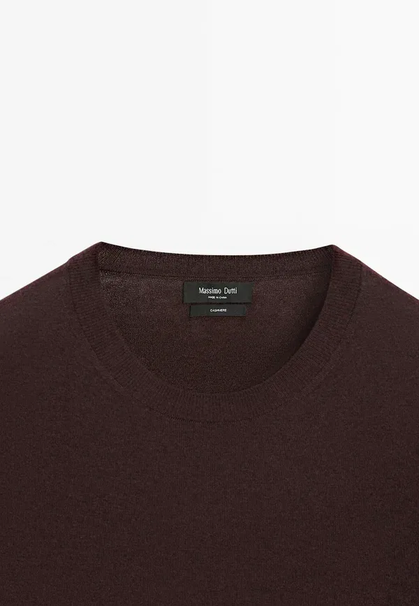 Джемпер из кашемира Cashmere Massimo Dutti, Bordeaux, бордовый — фото 4