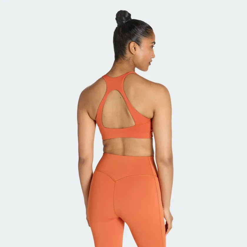 Женский спортивный топ adidas, Optime Workout Medium Support Bra Fox Orange — фото 2