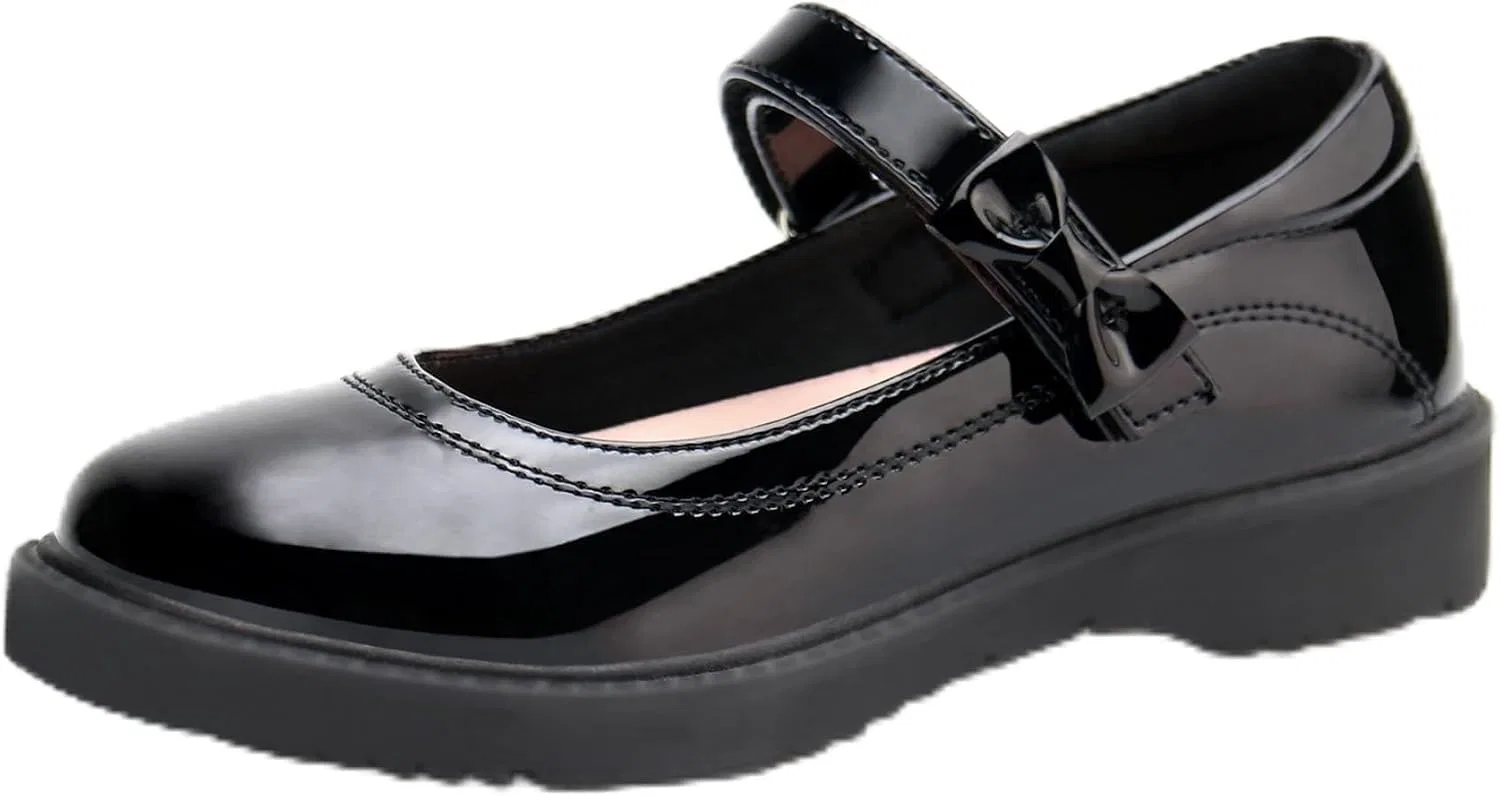 Детские туфли Мэри Джейн с бантом JABASIC, Black