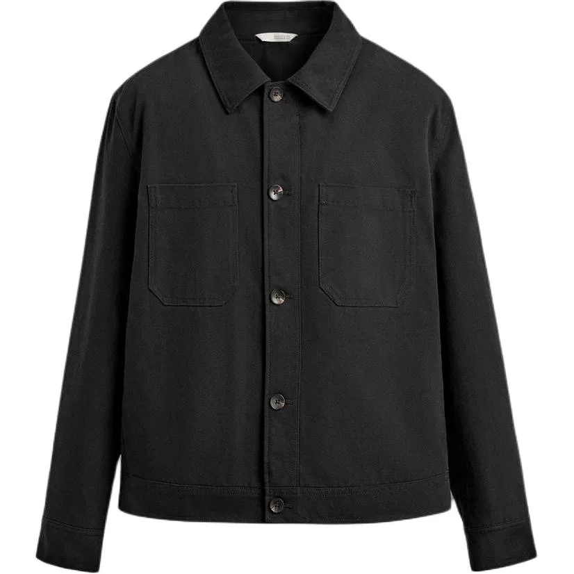 Мужской пуховик с лацканами, прямой крой, Sea Blue, ZARA