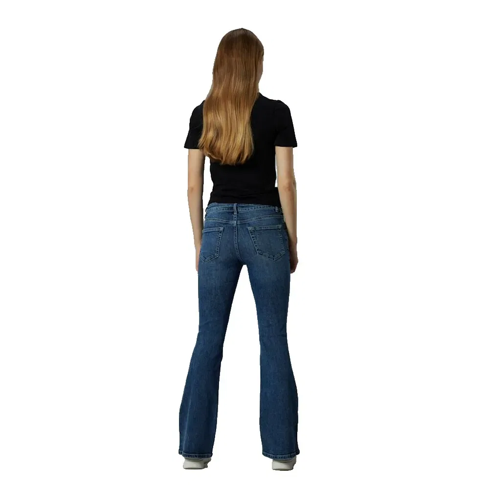Детские джинсы для девочек клеш с заниженной талией Bli Flared Fit Low Waist Name it, Blue — фото 2