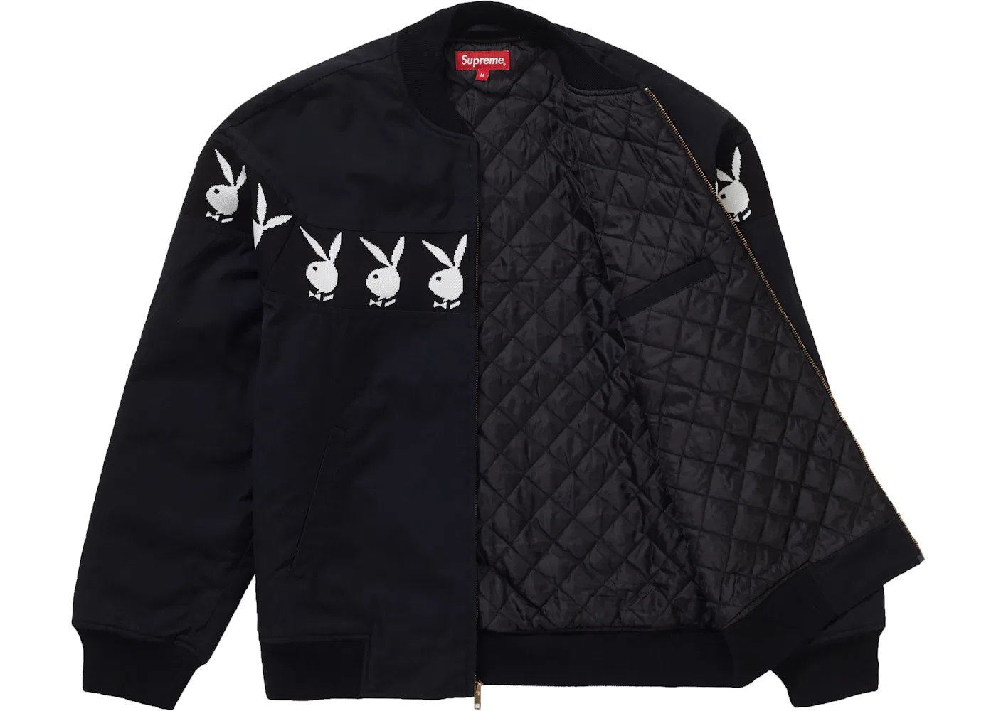 Мужская куртка Supreme Playboy Crew Jacket, Black — фото 2