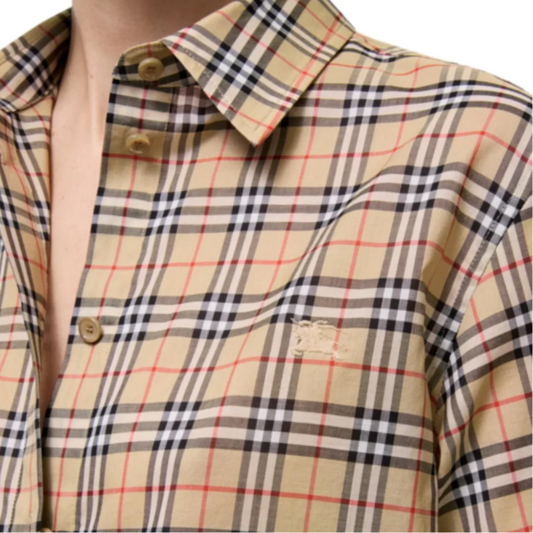 Женская рубашка в стиле хай-стрит Sandy Beige Burberry, Sandy Beige — фото 4