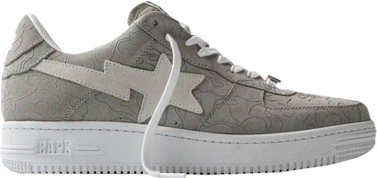 

Кроссовки Solebox x Bapesta Light Grey Line Camo, серый