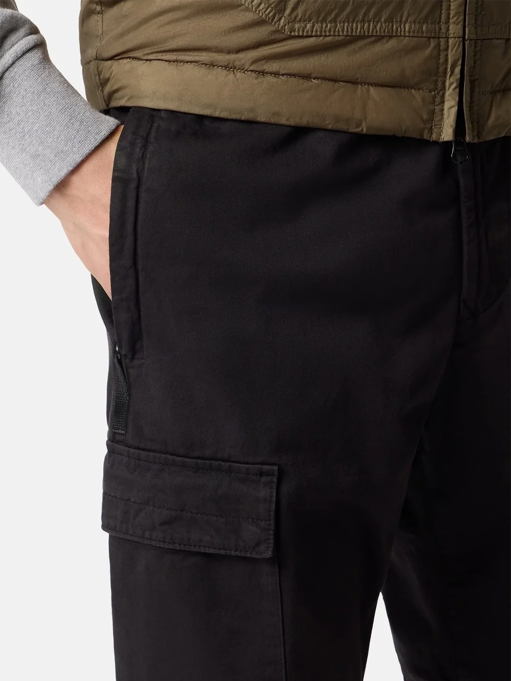 Мужские брюки-джоггеры Stone Island Regular-tapered-fit With Elastic Waist, черный — фото 4